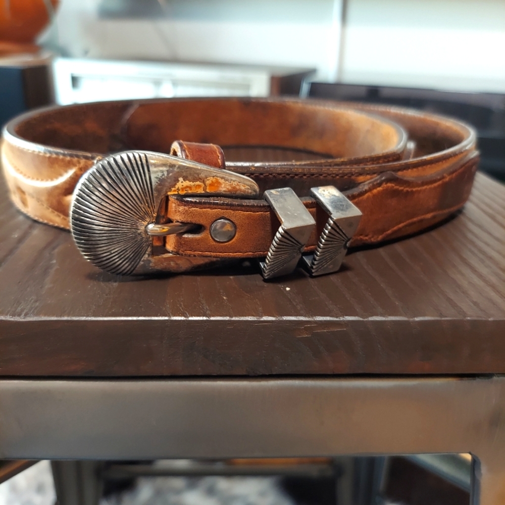 Justin Men's Western Belt, Top Grain Leather, 36"